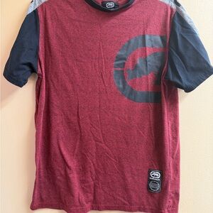 Echo Units T Shirt Short Sleeves Graphic Logo Red Y2K Size M